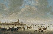 Jan van Goyen Winter Landscape With Figures On Ice oil painting on canvas